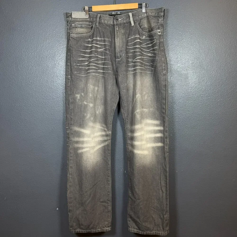 Sean john 38 men’s grey jeans pants Y2K style baggy